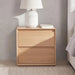 vilmer night stand with 2 drawer melamine - natural Pan Home