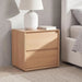 vilmer night stand with 2 drawer melamine - natural Pan Home