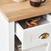 almada nightstand with 1 drawer and storage - white Pan Home