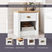 almada nightstand with 1 drawer and storage - white Pan Home