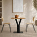 Veloria 2 Seater Dining Table - Natural & Black Pan Home