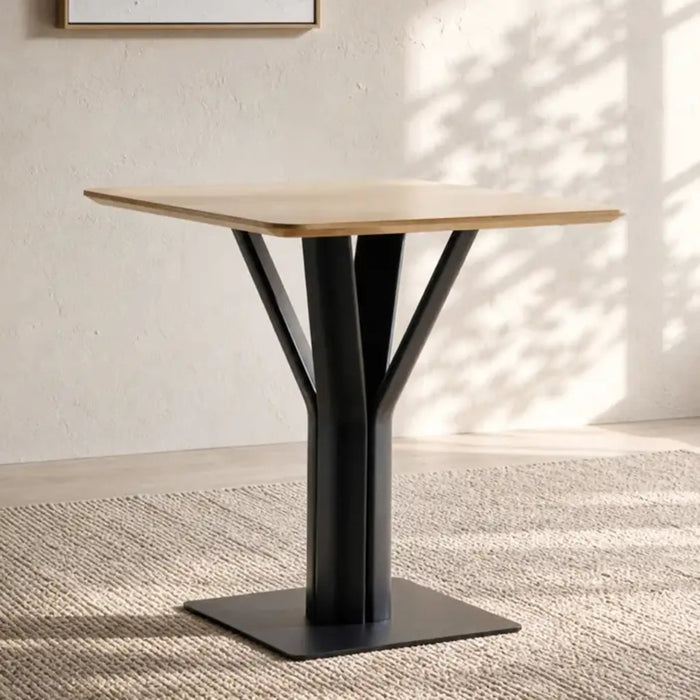 Veloria 2 Seater Dining Table - Natural & Black Pan Home