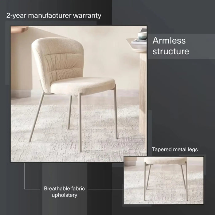Arlo Dining Chair - White Grey Pan Home