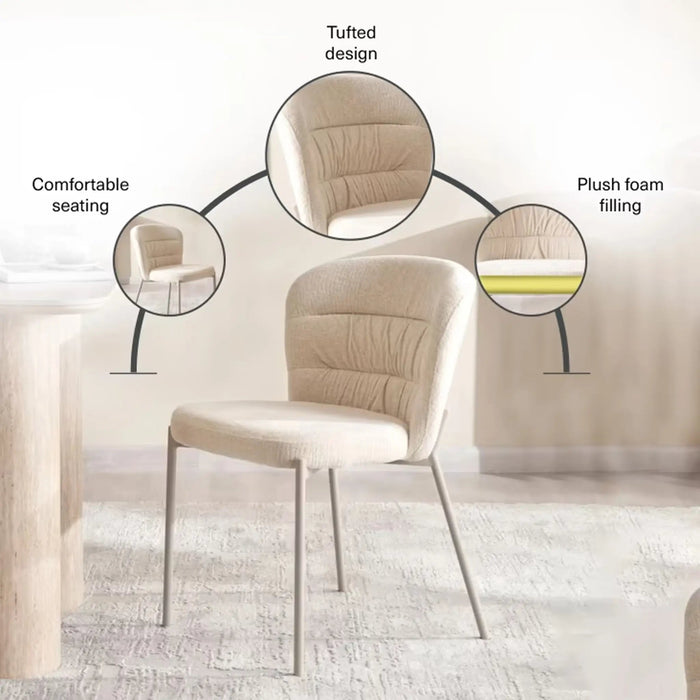 Arlo Dining Chair - White Grey Pan Home