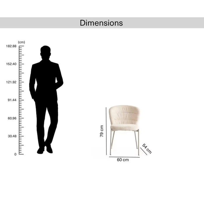 Arlo Dining Chair - White Grey Pan Home