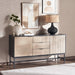 ellis sideboard with 3 drawer & 2 door melamine - natural & black Pan Home