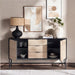 ellis sideboard with 3 drawer & 2 door melamine - natural & black Pan Home