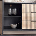 ellis sideboard with 3 drawer & 2 door melamine - natural & black Pan Home