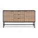 ellis sideboard with 3 drawer & 2 door melamine - natural & black Pan Home