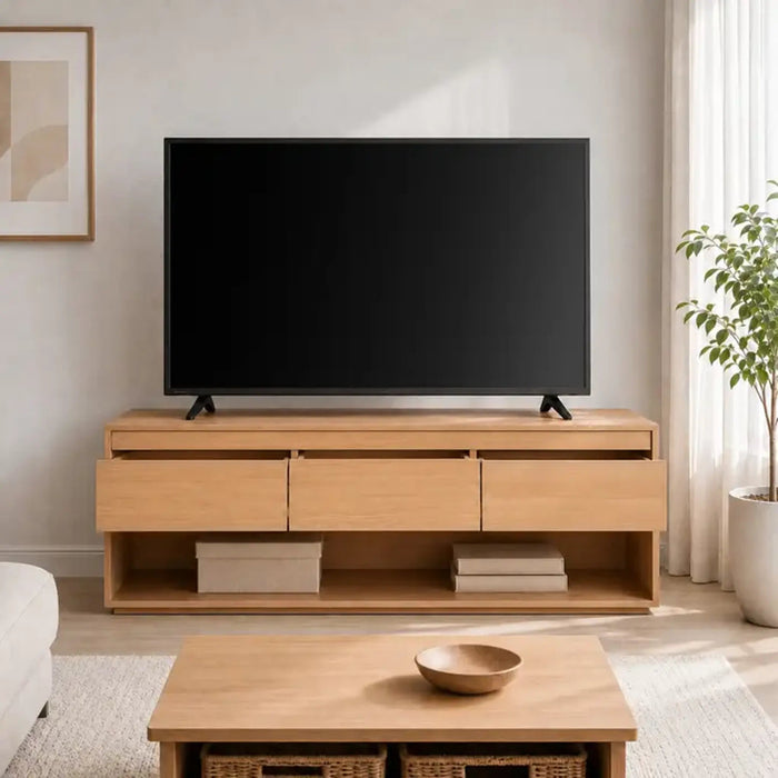 Royer Tv Unit Upto 50 Inches Melamine - Natural Pan Home