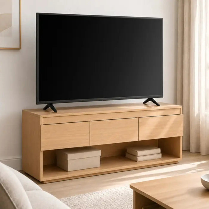 Royer Tv Unit Upto 50 Inches Melamine - Natural Pan Home