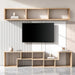 cassano entertainment unit wall with storage - oak Pan Home