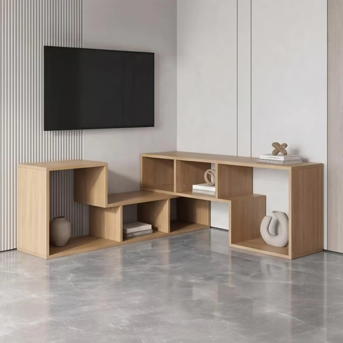 cassano entertainment unit wall with storage - oak Pan Home
