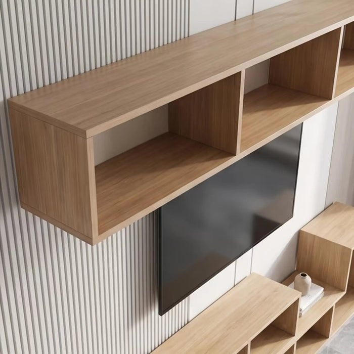 cassano entertainment unit wall with storage - oak Pan Home