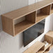 cassano entertainment unit wall with storage - oak Pan Home