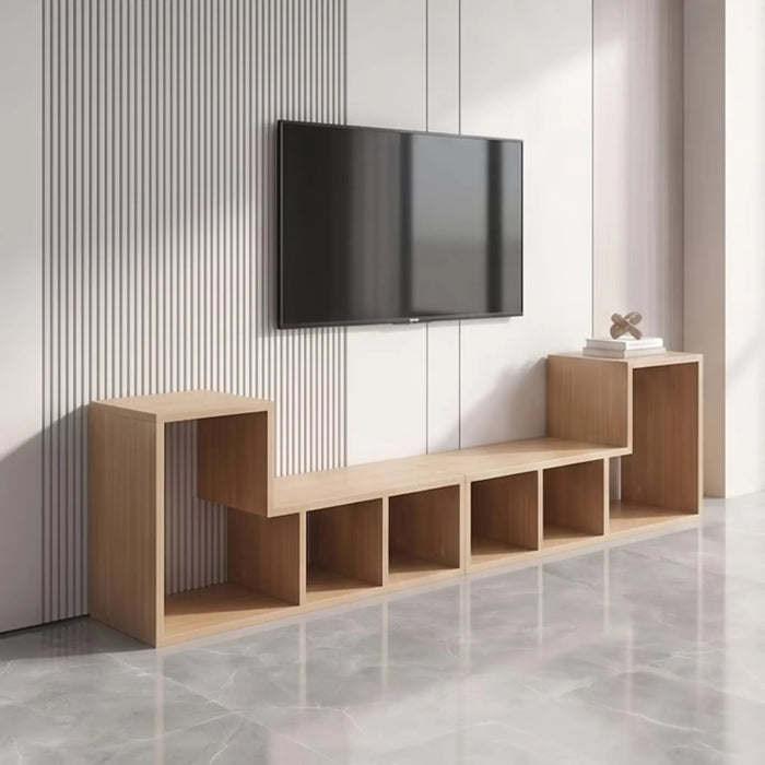 cassano entertainment unit wall with storage - oak Pan Home