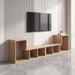 cassano entertainment unit wall with storage - oak Pan Home
