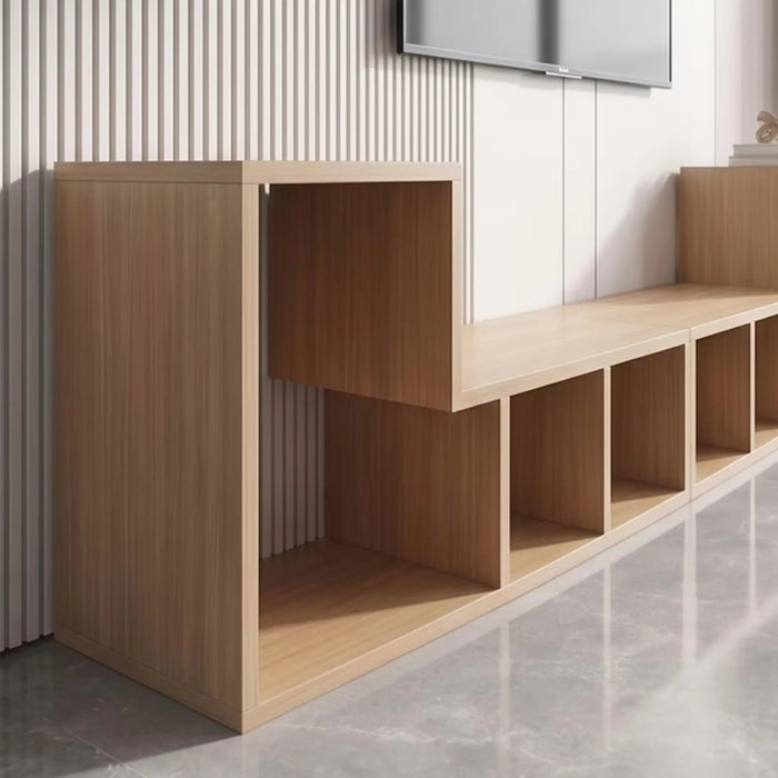 cassano entertainment unit wall with storage - oak Pan Home