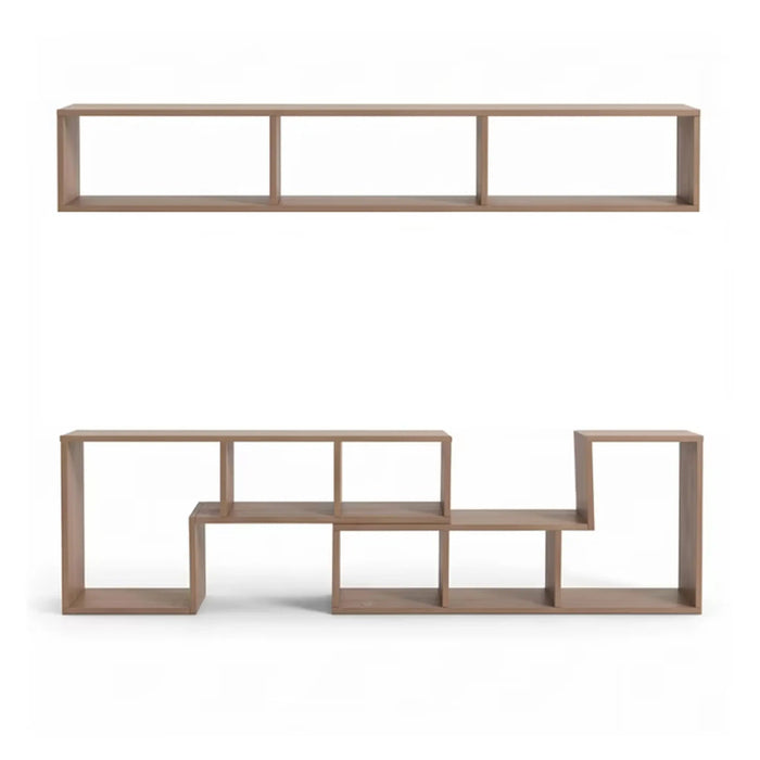 cassano entertainment unit wall with storage - oak Pan Home