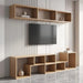cassano entertainment unit wall with storage - oak Pan Home