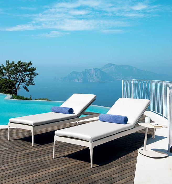 Ethimo Infinity Sun Loungers Warm white + Lightwick