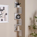 Rivo Wooden Corner Shelf 19.5X19.5X123Cm - White Pan Home