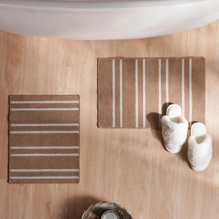 westly 2-piece set bathmat 40x60 cm & 40x50 cm - beige Pan Home