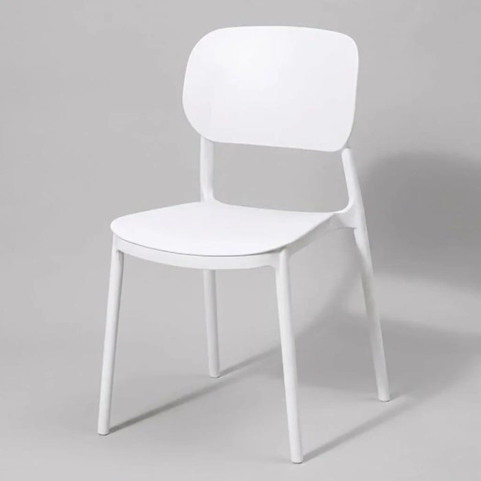 Como Chair| Porch Bistro Chair | Modern Design Garden Furniture For Outdoor Seating, Terrace, Lawn, Patio, Balcony | L41.5xW49.5xH81cm -White