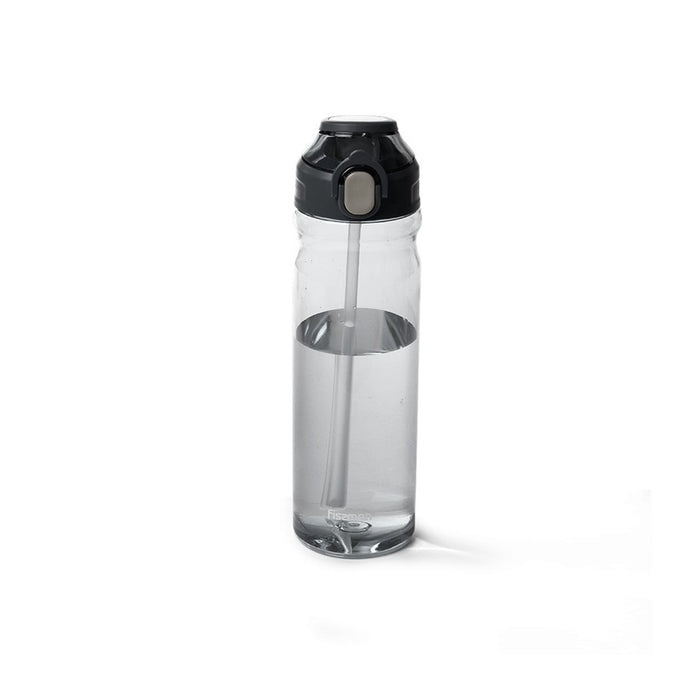 Water Bottle Plastic 750ml For Kids BPA Free Non-Toxic Black, Plastic Homemade Juice Bottle, Milk, Chocolate Cold Drinks with Leak Proof Flip Top Lid for Travel, School, And Many More Fissman