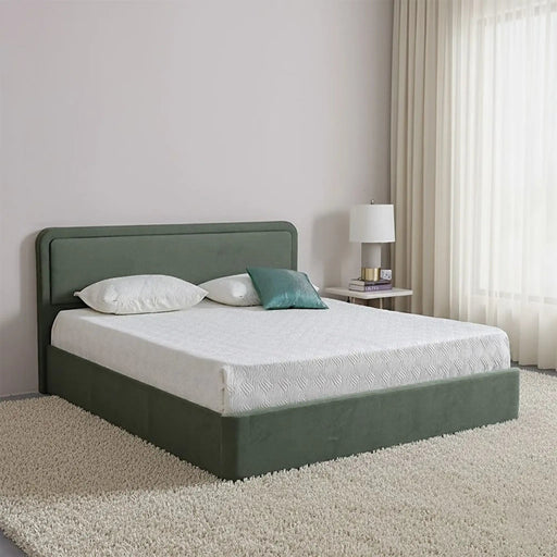 Olive 160x200 Upholstered Queen Bed-Olive Green Danube Home