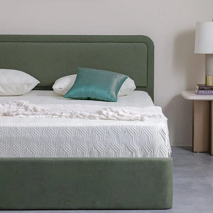 Olive 160x200 Upholstered Queen Bed-Olive Green Danube Home