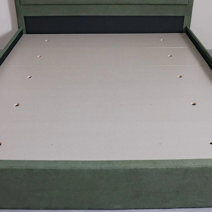 Olive 160x200 Upholstered Queen Bed-Olive Green Danube Home