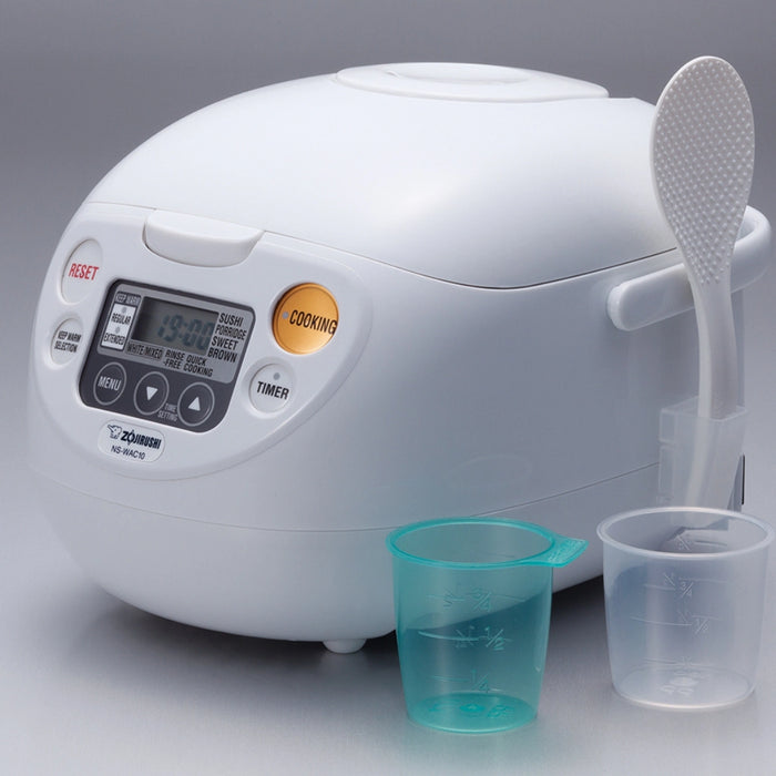 Zojirushi NS-WAQ (1.0L / 5.5 Cups) Rice Cooker Perfectly Cooked Rice, Non-Stick, Durable & Easy-to-Use