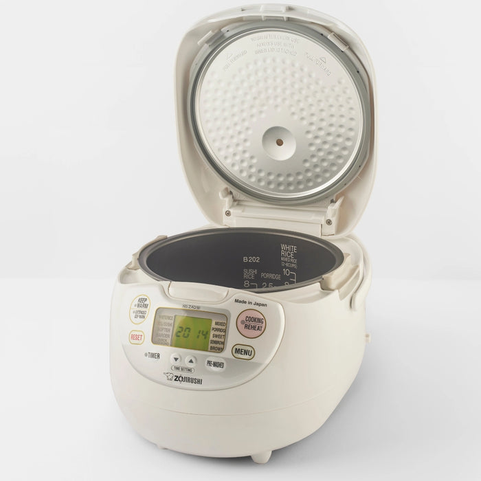 Zojirushi NS-ZAQ10/18 - Micom Fuzzy Logic Rice Cooker & Warmer Premium White (1.0L / 1.8L) | Japanese Smart Rice Cooker
