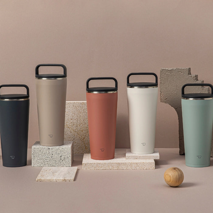 Zojirushi Stainless Steel Vacuum Insulated Carry Tumbler SX-LA (0.72L / 0.89L) Large-Capacity Hot & Cold Travel Mug, Leak-Proof, Durable, and Portable for Everyday Use