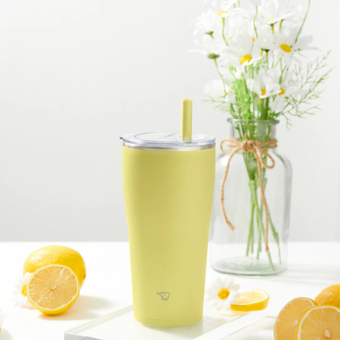 Zojirushi Stainless Steel Vacuum Insulated Tumbler with Straw SX-HA (0.72L / 0.89L) Cold Beverage Insulated Tumbler, Leak-Proof, Durable, and Portable Straw Cup