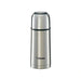 Stainless steel thermos with Zojirushi logo on a white background
