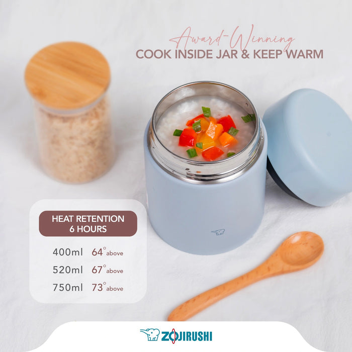 Zojirushi SW-KA Stainless Steel Vacuum Insulated Food Jar Hot & Cold, Leak-Proof, Durable, Portable -0.3L/ 0.4L/ 0.52L /0.75L
