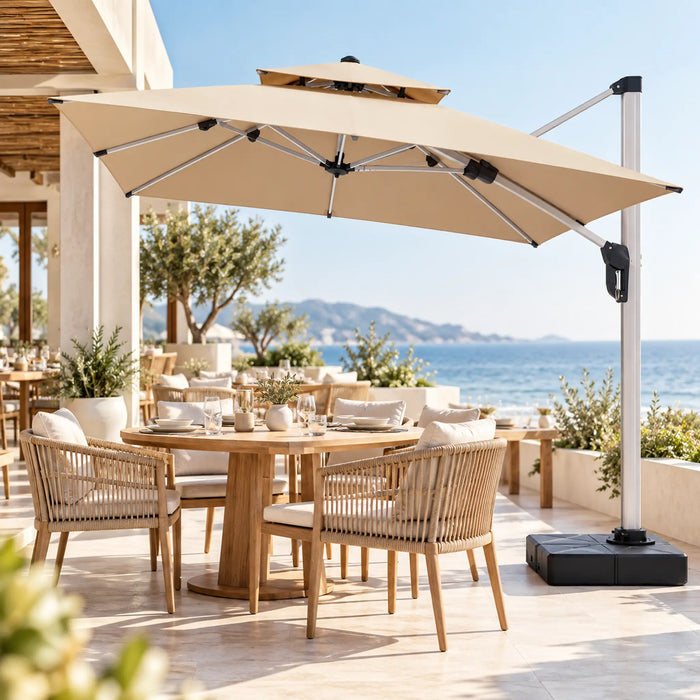 Double-Sided Cantilever Patio Umbrella