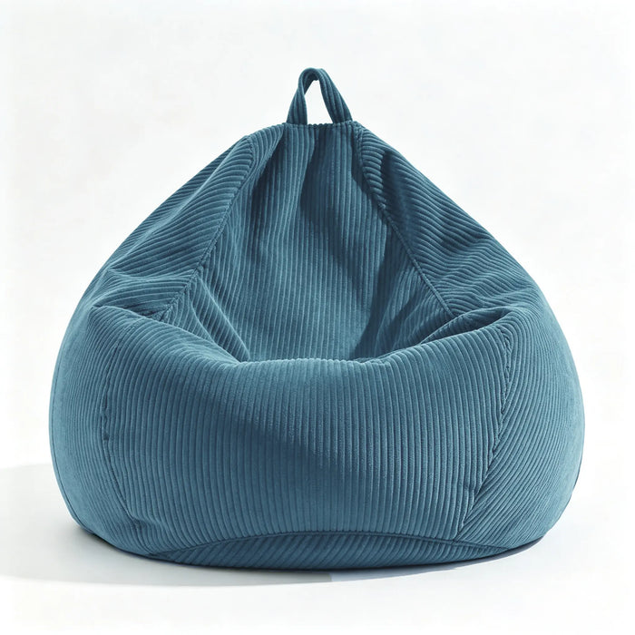 Large Teardrop Bean Bag Chair Cover in Soft Corduroy with Carry Handle