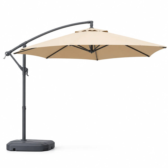 Offset Cantilever Patio Umbrella with Weighted Base