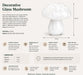 Decorative Glass Mushroom Sculpture - White Kiana