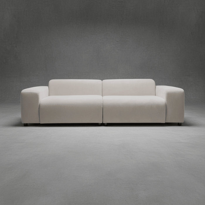 Beige sofa on a gray background