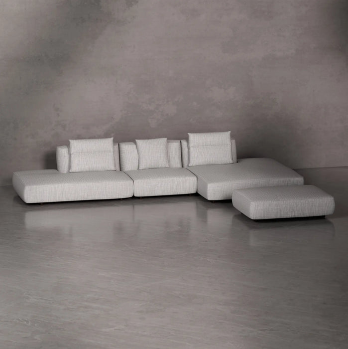 Alvaro Sofa - White, Ottoman