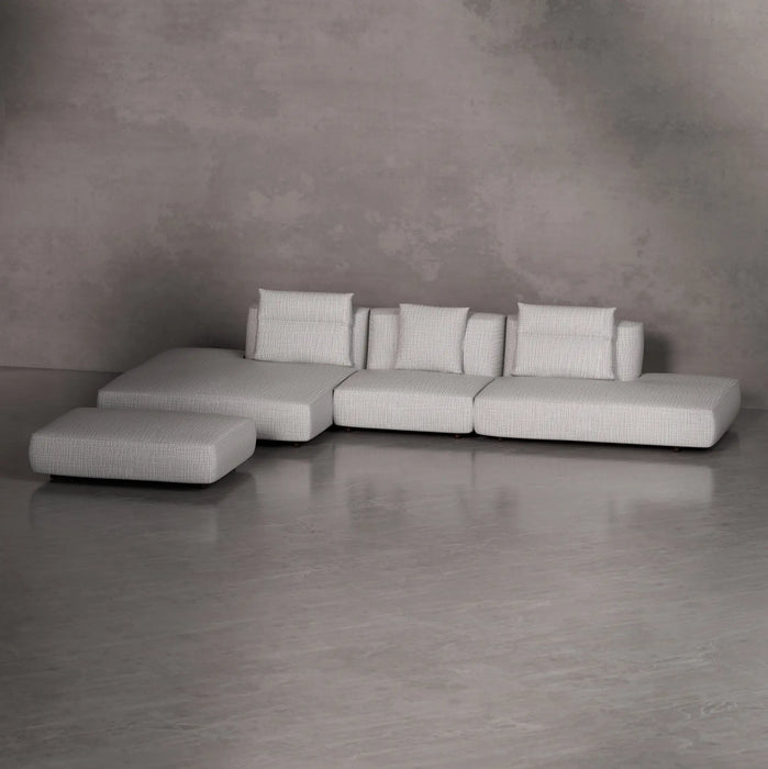 Alvaro Sofa - White, Ottoman