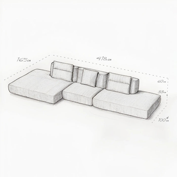 Alvaro Sofa - White, Without Ottoman