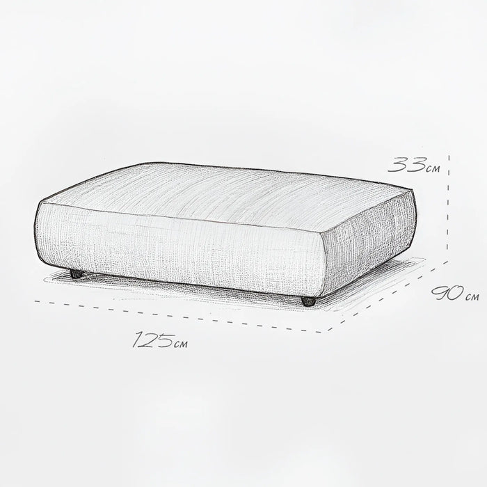 Alvaro Sofa - White, Ottoman