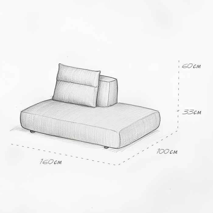 Alvaro Sofa - White, Ottoman