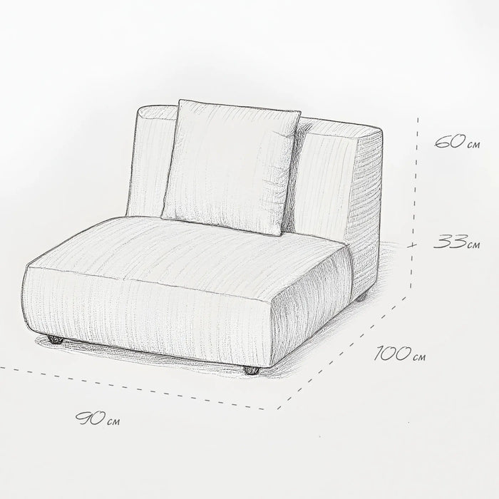 Alvaro Sofa - Beige, Ottoman