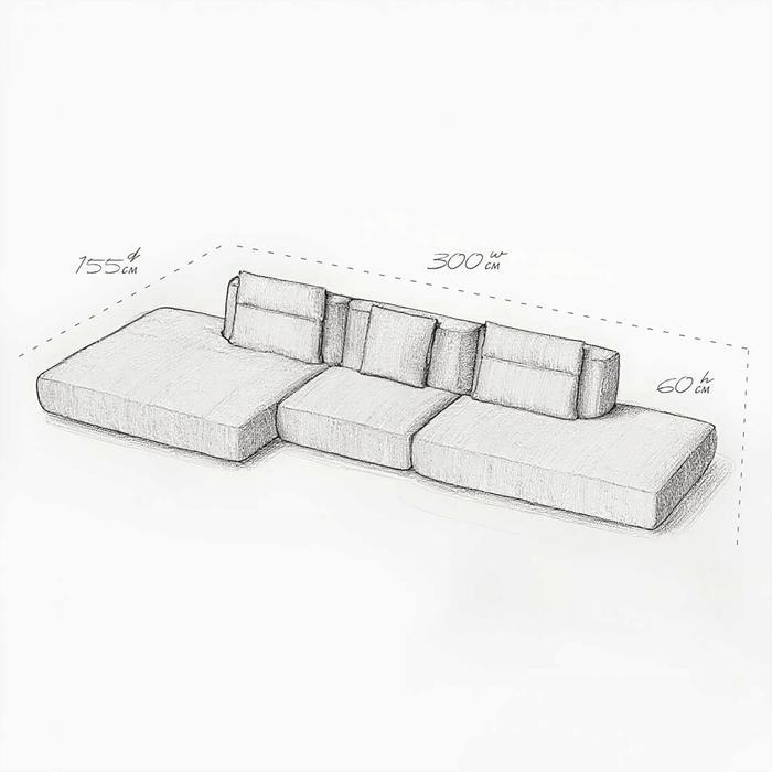 Alvaro Sofa - Beige, Without Ottoman